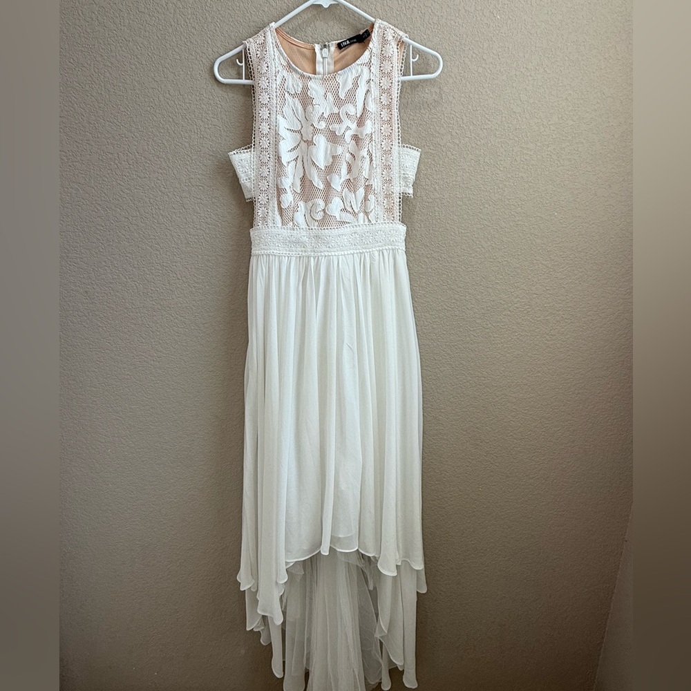 INA Elegant White Lace Dress